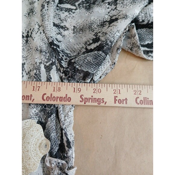 Altar'd State Mini Dress Women's L Snakeskin Tiered Pullover Party - Picture 3 of 8